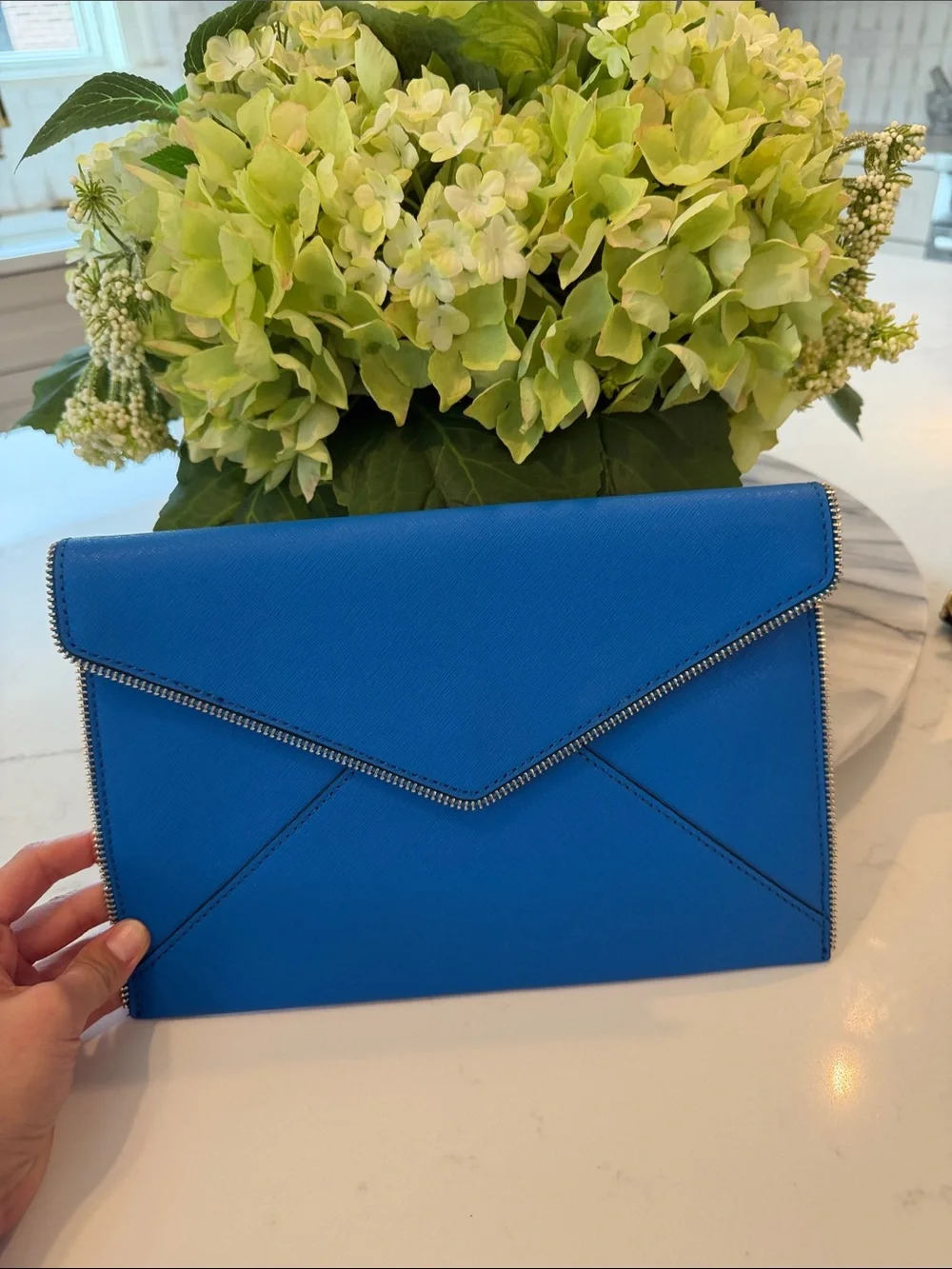 Rebecca Minkoff Blue Envelope Clutch Bag - Women